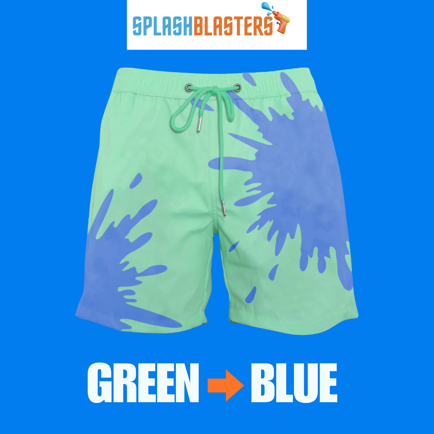 SplashBlasters color-changing swimshorts