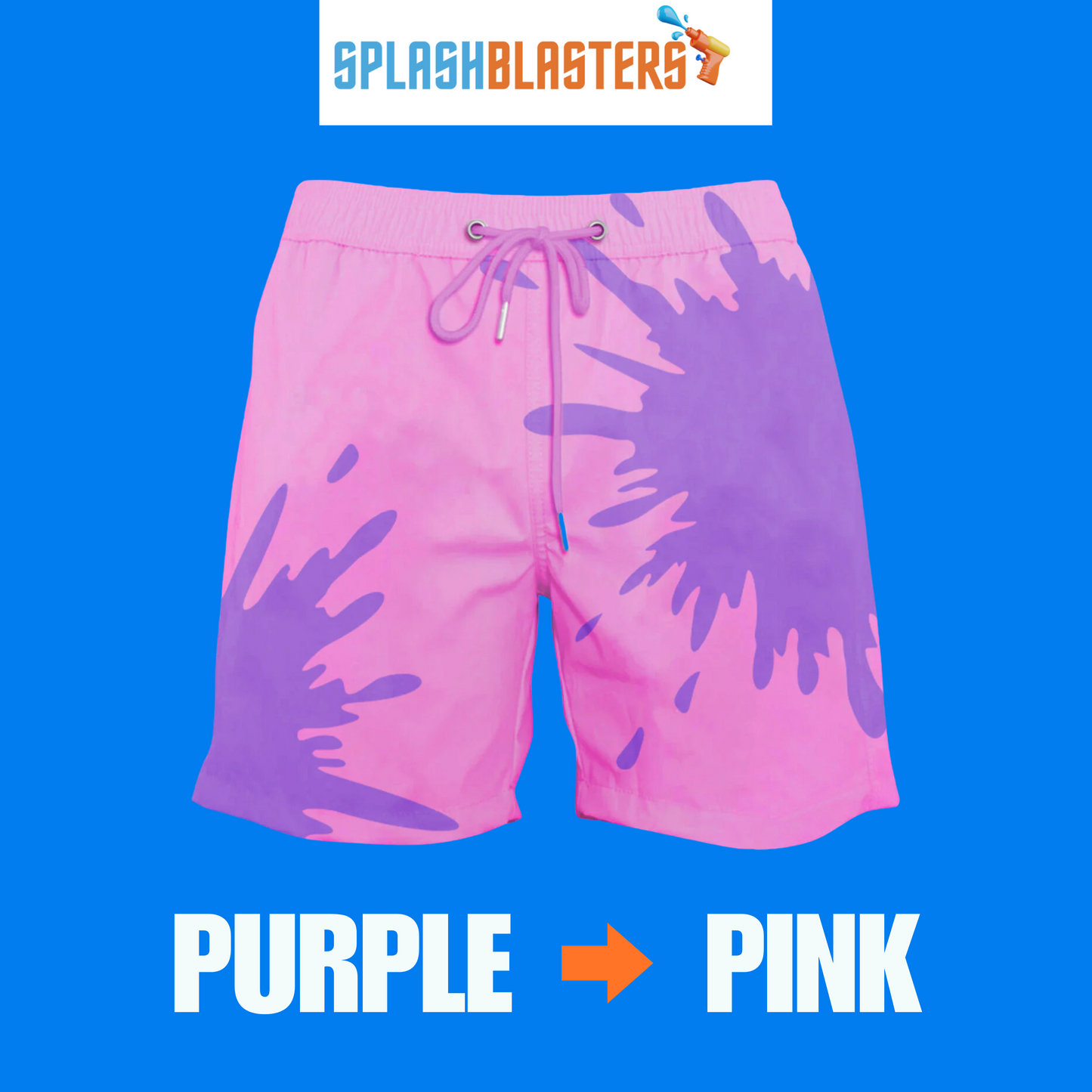 SplashBlasters color-changing swimshorts